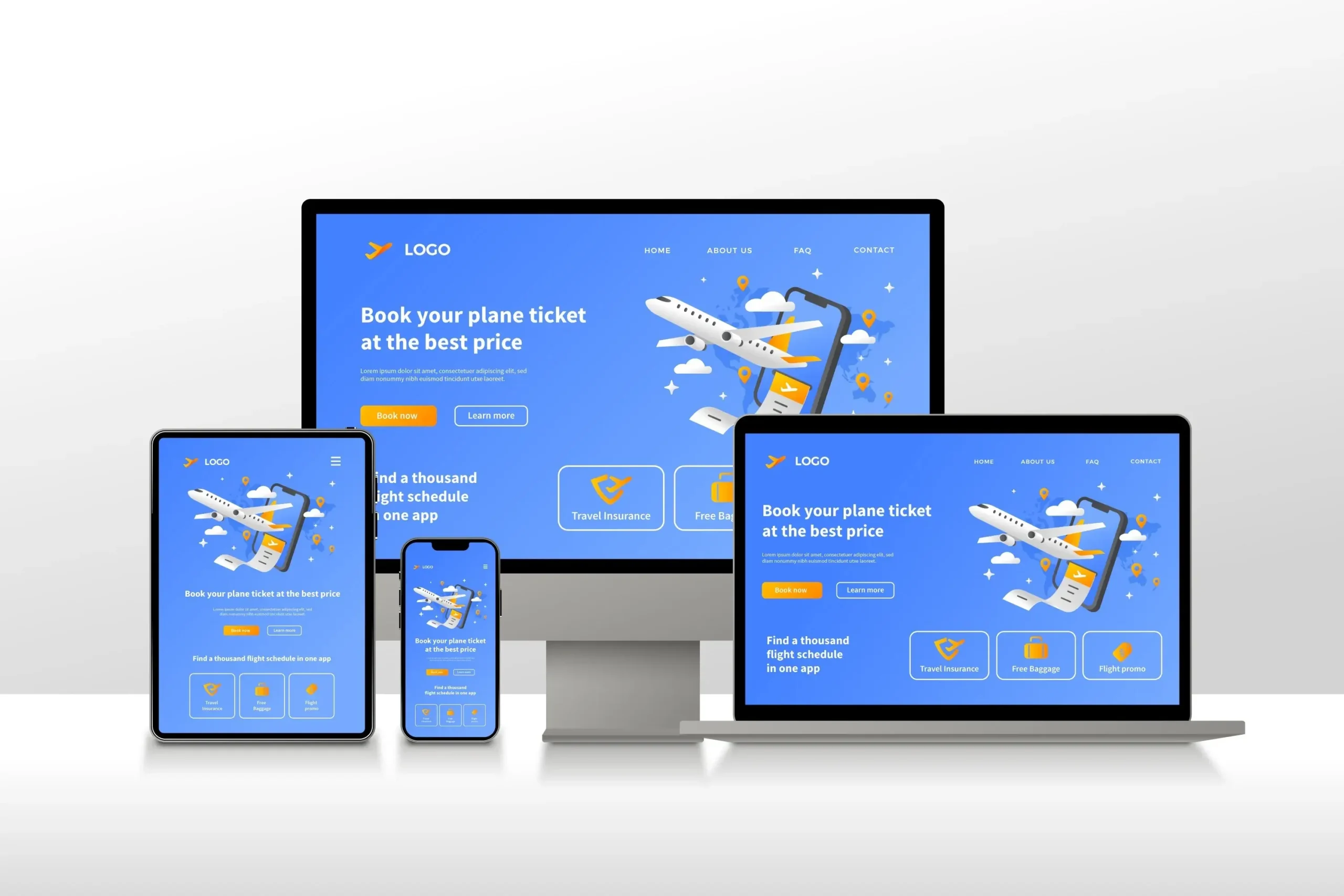 Responsive web design for multiple devices